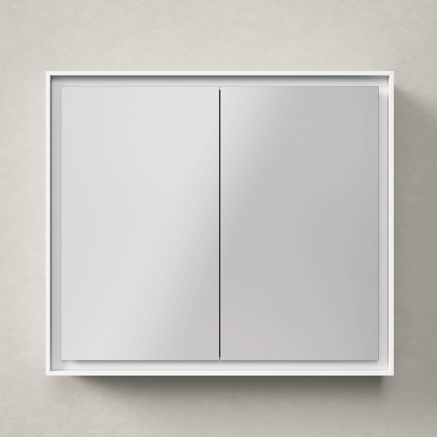 Artikelbild 4 des Artikels „Duravit Spiegelschrank L-Cube 80x70x15,5cm, we. ma, Türanschl. re/li 80 x 70 x 15,5 cm | weiß matt“