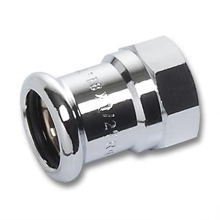 SANHA Übergangsmuffe Press Chrom 16270G 22mmx1/2", Innenpressende/IG