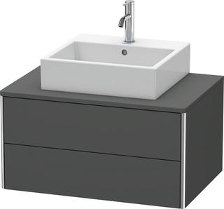 DU WTU XSquare 400x800x548mm,wandhängend Graphit Matt, 2 Schubkästen ES Ahorn