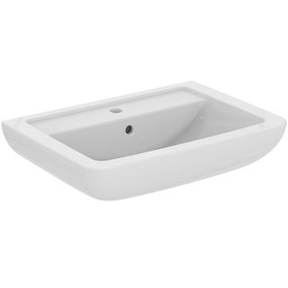 IS Waschtisch Eurovit Plus 65x46x19cm, 1 Hahnl., mit Überlauf, weiß