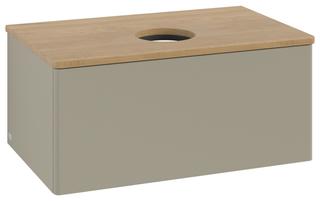 V&B WTU o. F-Struktur -Beleuchtung Antao 80x36x50cm, WBP hon. Oa, st. Gr m Lac
