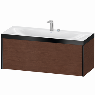 DU WTU XViu/Viu, 1 Ausz, 503x1200x480mm 2 HL, schw. m/ am.nussb, Ra. B2 ES Ah.