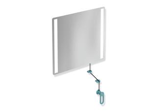 HEWI Kipp-Lichtspiegel LED 801 basic 600x540x6mm, aquablau