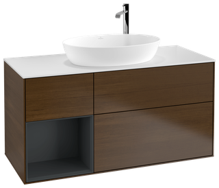 V&B Waschtisch-Unterschrank Finion 120cm, Pl wh. m, Reg md m Lac, wal ven