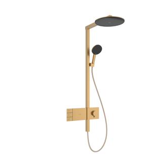 hansgrohe Showerpipe Raindance Alive S 2jet, Mind.-Druck 1 bar, brushed bronze
