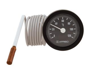 Afriso Thermometer THK 52 d 52mm, 0/120 GrC, m Kapillarl., 1500mm