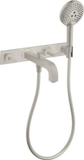 hansgrohe Fertigmontageset Axor Citterio UP-3-Loch-Wannenarm, m HG, Edelst.-Optik
