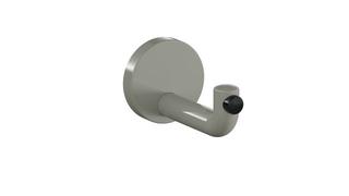 HEWI Wandhaken 477 105mm, Türpuffer schwarz, felsgrau