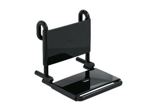 HEWI Einhängesitz 801 sw, 450x354mm, mit Rückenlehne, klappbar
