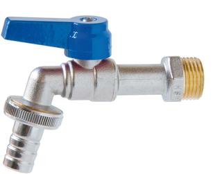 FORMAT Tec Kugelauslaufventil Typ 2301 3/4", MS vc, m SV, Hebel bl., PN 10