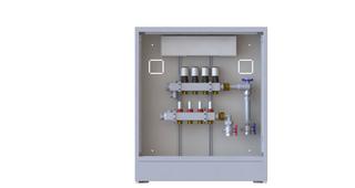 Danfoss Wohnungsstation UnoFloor Basic 4 HK, Mont re, UP, mit Tür und Rahmen