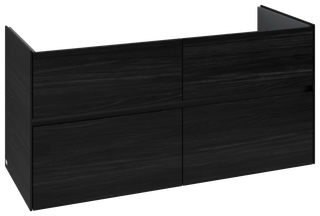 V&B Waschtischunterschrank Collaro 126,1x61x48cm, WT mittig, black oak