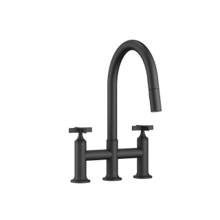 Dornbracht Dreiloch-Brückenarmatur VAIA Pull-d m Brausef, Ausl. 240mm, sw mattt