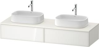 Duravit Waschtisch-Unterschrank Zencha 160x55cm, B beids, Gl. we/we matt, Ei re