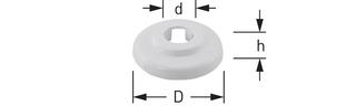 STEDO Scharnierrosette d 12mm, H 11mm, D 40mm, PP weiß
