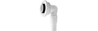 ASW Schlauchanschlussset IG 1" 90Gr, z UP-Siphon, PP weiß