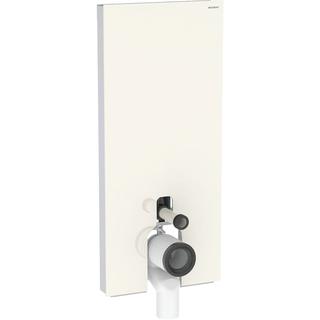 Geberit Stand-WC-Modul Monolith Bauh. 114cm, Fr. Gl. sand-grau, S. Alu