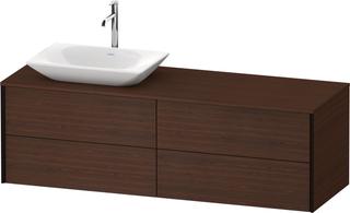 DU Konsolen-WTU wh. XViu 1600x509x550mm 4SK, TA links, nussb. geb., ES Ah. bs.