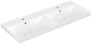 V&B Schrank-Doppelwaschtisch Avento 120 x 47 cm, eckig, 2 x Hahnloch