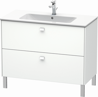 Duravit Waschtisch-Unterschrank Brioso 102x47,9cm, chr/we ma, 2 Ausz., stehend