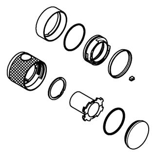 GROHE Griff 101307 hard graphite gebürstet