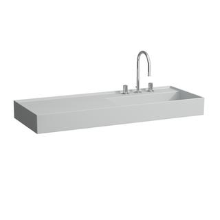 Laufen Waschtisch KARTELL 120x46, Abl. li, o. ÜL, 1 Hahnl., gr. ma