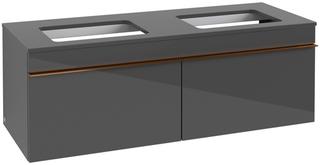V&B Waschtisch-Unterschrank Venticello 125,7x43,6x50,2cm, Gr. Cop, glossy grey