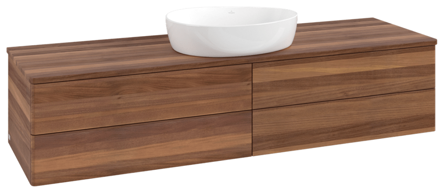 Artikelbild 2 des Artikels „V&B WTU o. F-Struktur -Beleuchtung Antao 160x50cm, WBP-farbe w. wal, warm walnut Waschbeckenplattenfarbe warm walnut | warm walnut“
