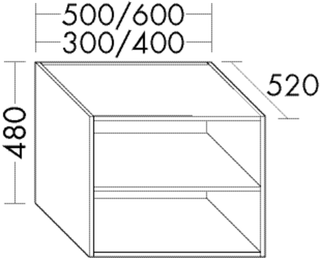 Burgbad Unterschrank sys30 50x48x52cm, Diago