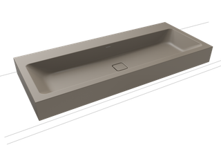 Kaldewei Wand-Waschtisch CONO 3091 120x50, o. Hahnl., P-E, warm grey60