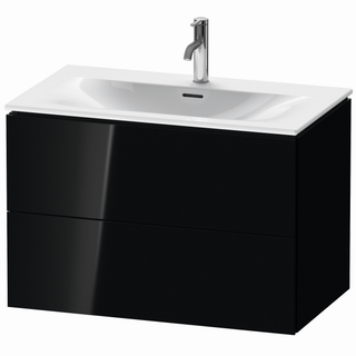 DU Waschtischunterbau wandh. L-Cube LC6307 Schwarz 481x820x550mm