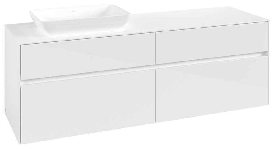 Artikelbild 2 des Artikels „V&B Waschtischunterschrank Collaro 160x54,8x50cm, WT links, glossy white glossy white“