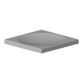 DO Seifenschale ERSATZTEILE 081778600 120 x 120 x 10 mm Champagne (22kt Gold)