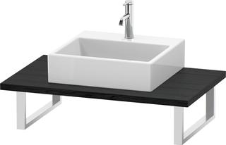 Duravit Konsole L-Cube 80-200x55cm, 1 Ausschn, Stär 3cm, Ei sw
