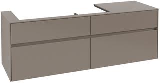V&B Waschtischunterschrank Collaro 160x54,8x50cm, WT links, truffle grey