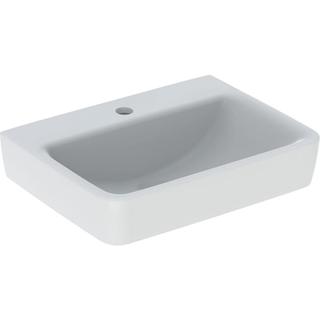 Geberit Handwaschbecken Renova Plan 50x38cm, Hahnl. mit., o. Überlauf, weiß