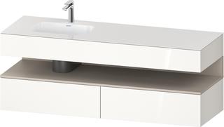 Duravit EinbauWT-Möbel-Set Qatego 160x50x60cm, Kon-WTU, B l, T matt/we hgl
