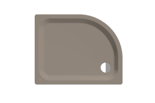 Kaldewei Duschwanne ZIRKON 603-2 90x80x3,5cm, m Träg., P-E, warm grey60