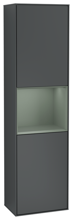 Artikelbild 1 des Artikels „V&B Hochschrank Finion 41,8x151,6cm, r, Rg Ol m La, md b m Lac Regal Olive Matt Lacquer | midnight blue matt lacquer“