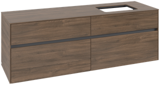 V&B Waschtischunterschrank Collaro 160x54,8x50cm, WT rechts, arizona oak