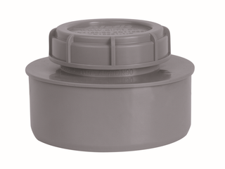 Airfit Endstopfen DN 90, grau, mit Schraubverschlusskappe