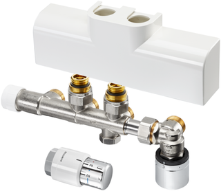 Oventrop Anschlussset Multiblock T-RTL we, für Multiblock T-RTL/Uni SH, Eckform