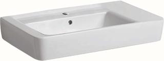Geberit Waschtisch Renova Plan 75x48cm, Abl. re, m HL, m Überlauf, weiß