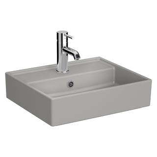 VitrA Waschtisch Compact ArchiPlan 45x38cm, Hahnloch mit, ÜL, steingrau ma