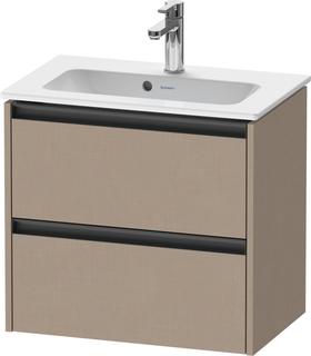 Duravit WT-Unterschrank Ketho.2 Compact 61x39cm, lei, 2 Schubkästen, wandhängend