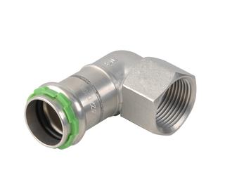 Übergangswinkel VSH SudoPress VCE090G Edelstahl, 90°, IG, EPDM-O-Ring