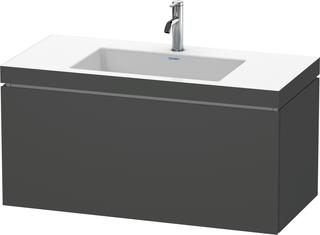Duravit WT-Unterschrank c-bonded L-Cube 100x48cm, 1 HL, graph ma, 1 Ausz., wandh
