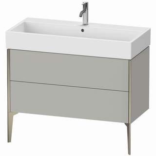 DU WTU bodenst. XViu 493x984x454mm 2 Ausz.champ. matt/betongrau matt ES Nussb