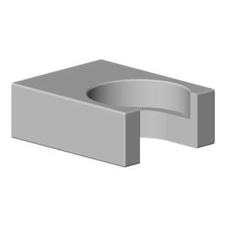 DO Halter für Kneippschlauch ERSATZTEILE 091720023 60 x 45 x 20 mm Platin