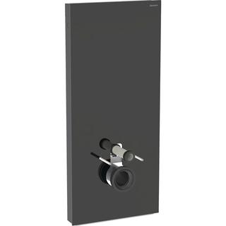 Geberit Wand-WC-Modul Monolith Bauh. 114cm, Fr. Gl. sw, S. Alu SW-chrom
